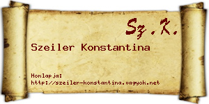 Szeiler Konstantina névjegykártya